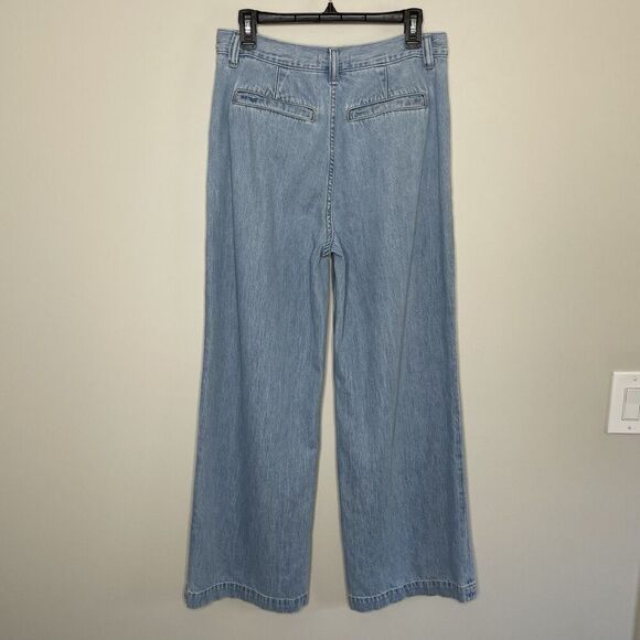 MADEWELL Harlow Wide Leg Jeans Women 28 Airy Denim Pleated Relaxed NO671 - Picture 7 of 13
